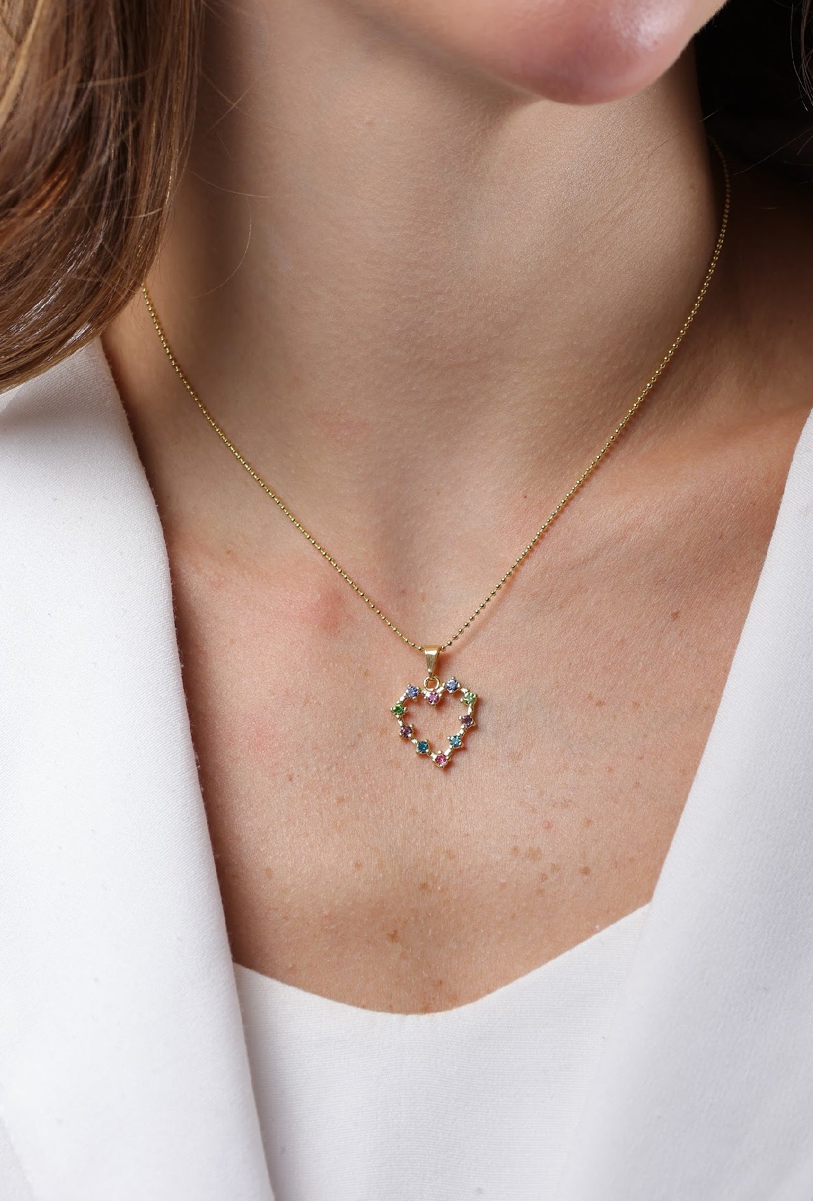 Colar Coração Cores