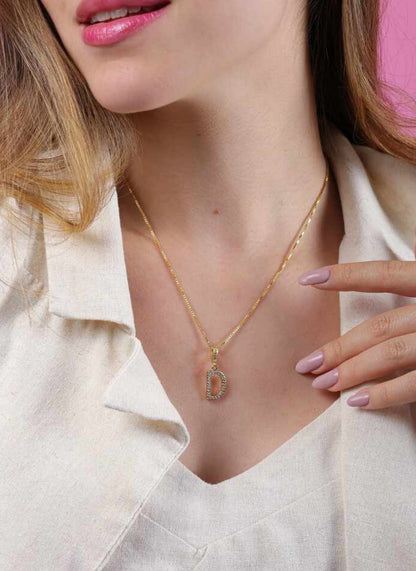 Colar iniciais Cravejadas