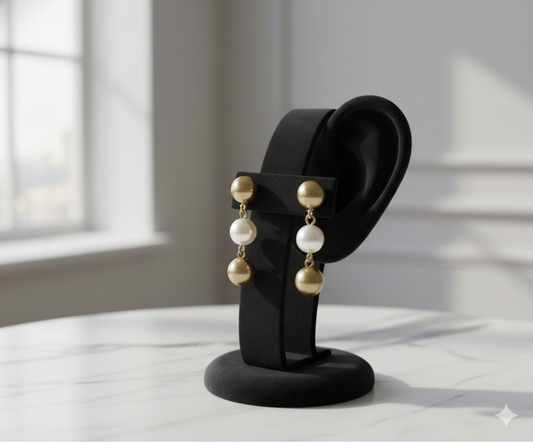 Brinco de Pérola e bolinha