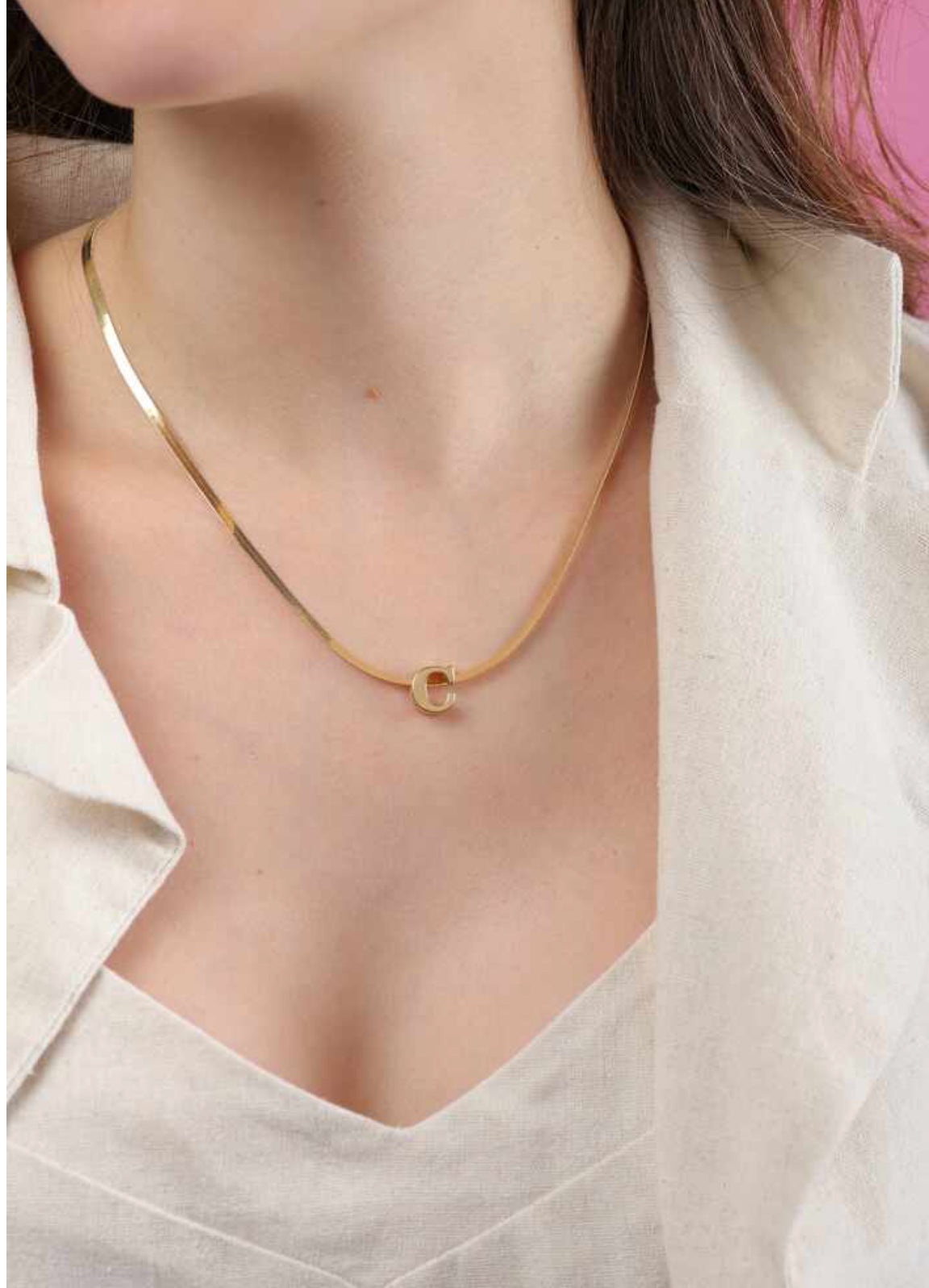 Colar pigente personalizado iniciais