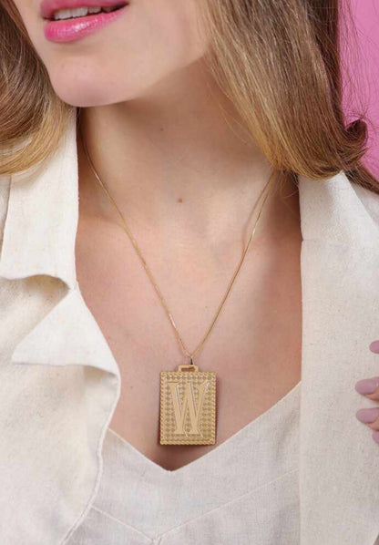 Colar iniciais Medalha