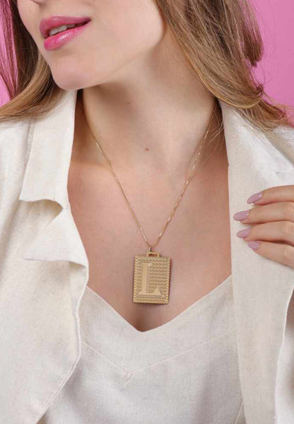 Colar iniciais Medalha