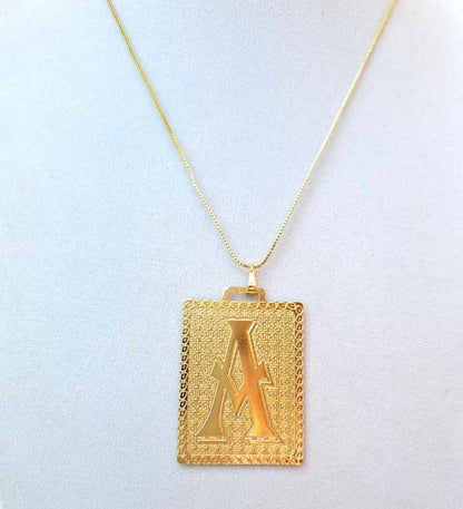 Colar iniciais Medalha