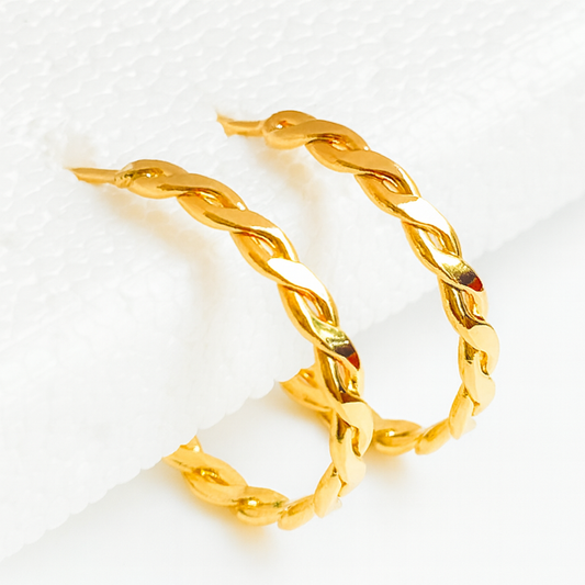 Brinco de Argola trançada