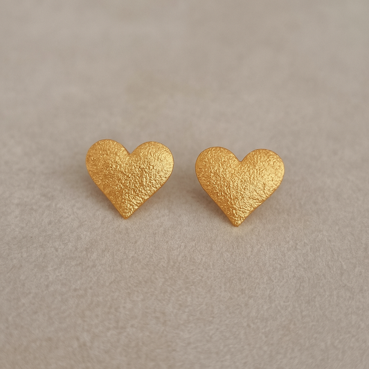 Brinco coração fosco