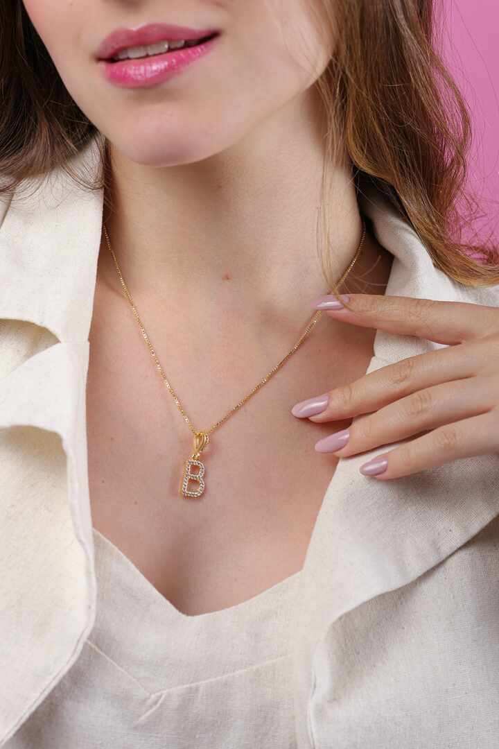 Colar iniciais Cravejadas